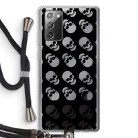 Musketon Skulls: Samsung Galaxy Note 20 / Note 20 5G Transparant Hoesje met koord