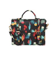 Collectif Joanna Tropical Cactus Satchel Tas Zwart LAATSTE STUKS