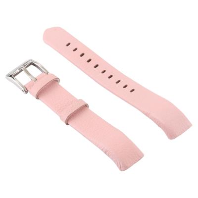 Slimme horloge glanzende lederen horlogeband voor Fitbit Alta (roze)