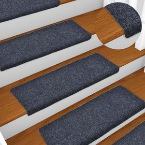 VidaXL Trapmatten 10 st 65x21x4 cm naaldvilt antracietkleurig