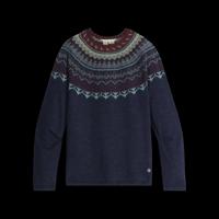 Royal Robbins Westlands Fairisle Crew Trui Dames Deep Blue Htr Monarch Pt L