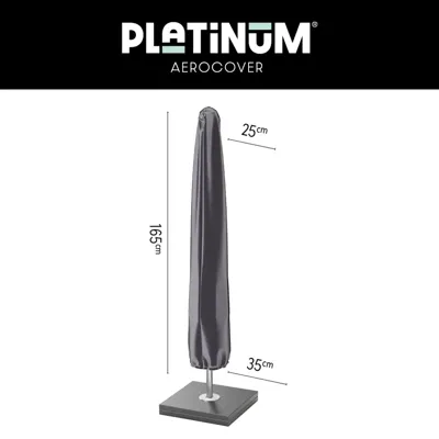 Platinum Aerocover Parasol cover H165x25/35