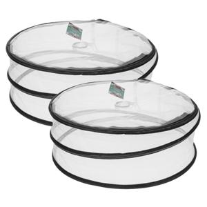 Opvouwbare Foodcover - 2x - Rond - 33 x 12 cm - Vliegenkap en Voedselbescherming