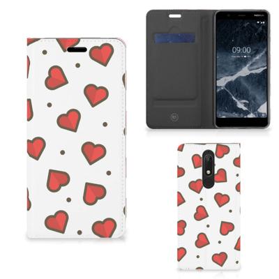 Nokia 5.1 (2018) | Hoesje met Magneet | Hearts