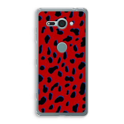 Red Leopard: Sony Xperia XZ2 Compact Transparant Hoesje