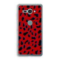 Red Leopard: Sony Xperia XZ2 Compact Transparant Hoesje Red Leopard: Sony Xperia XZ2 Compact Transparant Hoesje