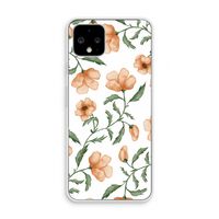 Peachy flowers: Pixel 4 Transparant Hoesje