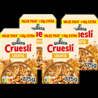 Quaker Cruesli Luchtig Voordeelverpakking 4 x 775 gr bij Jumbo