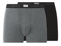 LOOKS by Wolfgang Joop Set van 2 heren boxers (Zwart/antraciet, XL)