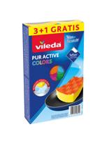 Vileda Pur Active Colors vaatwasser 4 stuks.