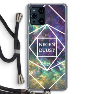 Negenduust ruimte: Oppo Find X3 Transparant Hoesje met koord
