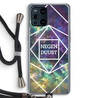 Negenduust ruimte: Oppo Find X3 Transparant Hoesje met koord