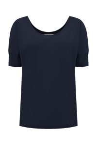 Helena Hart 7578 Top Puck Transfer T-shirt Korte Mouw Marine