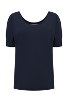 Helena Hart 7578 Top Puck Transfer T-shirt Korte Mouw Marine