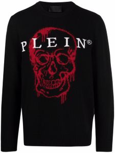 Philipp Plein pull en maille intarsia - Noir