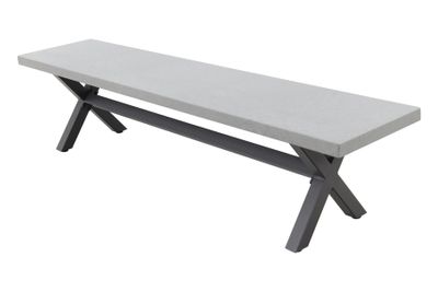 Verona betonlook tuinbank - 190 cm. - Antraciet