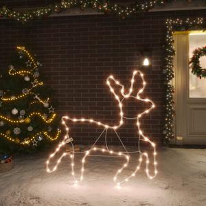 VidaXL Kerstfiguur rendier met 72 warmwitte LED&apos;s 57x55x4,5 cm