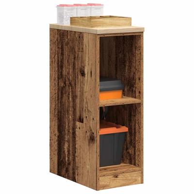 Garagekast 30x51x85 cm massief grenenhout oud hout