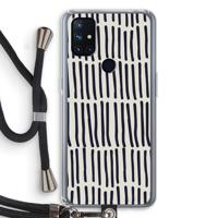 Moroccan stripes: OnePlus Nord N10 5G Transparant Hoesje met koord - thumbnail
