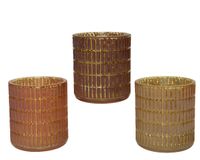 Theelichthouder glas d8h9cm a3 - Decoris