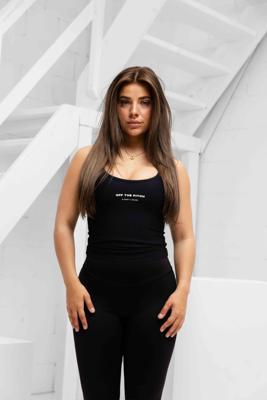 Off The Pitch Ribbed Tank Top Dames Zwart - Maat L - Kleur: Zwart | Soccerfanshop