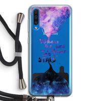 Stars quote: Samsung Galaxy A50 Transparant Hoesje met koord