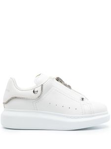 Alexander McQueen baskets Oversized à détail de zip - Blanc