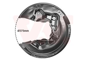 Dekplaat, remschijf VAN WEZEL, Inbouwplaats: Achteras rechts, u.a. für VW, Skoda, Audi