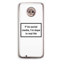 I'm dope: Motorola Moto G6 Transparant Hoesje
