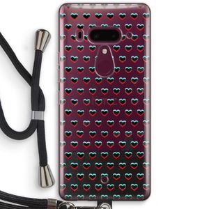 Hartjes: HTC U12+ Transparant Hoesje met koord