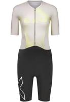 2XU Trisuit Light speed react korte mouw lemon ice/jupiter dames