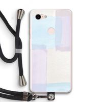 Square pastel: Pixel 3 XL Transparant Hoesje met koord