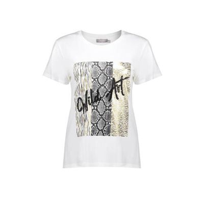 Geisha T-shirt met printopdruk wit