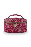 Pip Studio Pip Studio Cleo Beauty Case Quilted Daisy Dreams Red 26x16x16cm
