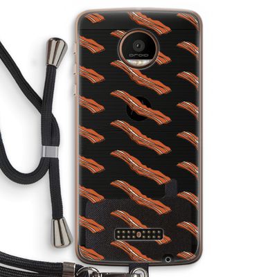 Bacon to my eggs #2: Motorola Moto Z Force Transparant Hoesje met koord