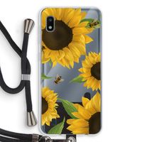 Sunflower and bees: Samsung Galaxy A10 Transparant Hoesje met koord
