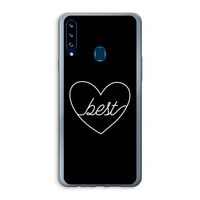 Best heart black: Samsung Galaxy A20s Transparant Hoesje