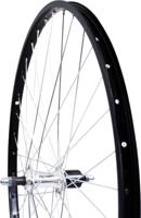 Roland achterwiel 28 vast cass 7v alu as26 zwart zink spk
