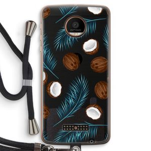 Kokosnoot roze: Motorola Moto Z Force Transparant Hoesje met koord