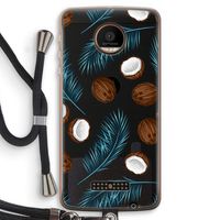 Kokosnoot roze: Motorola Moto Z Force Transparant Hoesje met koord