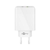 USB-A-adapter - USB-A-lader - 2 poorts - Quick charge 3.0 - 3000mA - 28 Watt - Wit