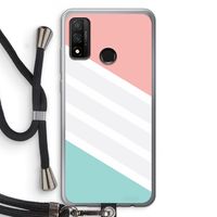 Strepen pastel: Huawei P Smart (2020) Transparant Hoesje met koord