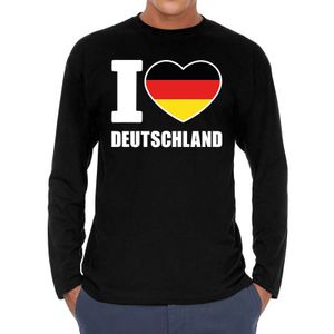 I love Deutschland long sleeve t-shirt zwart voor heren