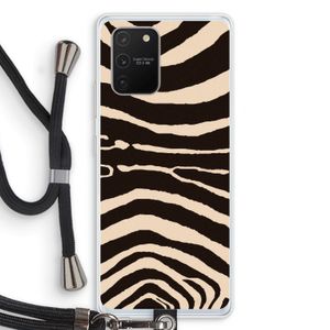 Arizona Zebra: Samsung Galaxy S10 Lite Transparant Hoesje met koord