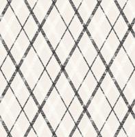 Dutch Wallcoverings Sauvage Ruit - Grijs/Zwart