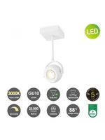 Home sweet home nop ↔ 9,5 cm LED opbouwspot wit - thumbnail