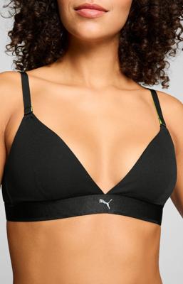 Puma Dames Sport Triangel Bralette 3D Knit Zwart-M