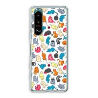 Kleurrijke katten: Sony Xperia 5 III Transparant Hoesje
