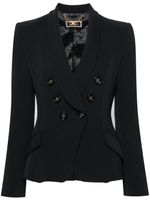 Elisabetta Franchi blazer en crêpe à boutonnière croisée - Noir - thumbnail