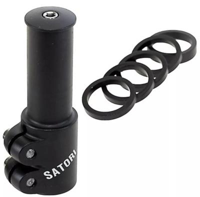 Satori stuurpenverlenger 1-1/8" zwart